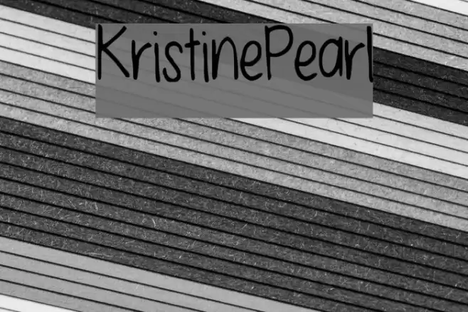 Kristine_Pearl Font examples