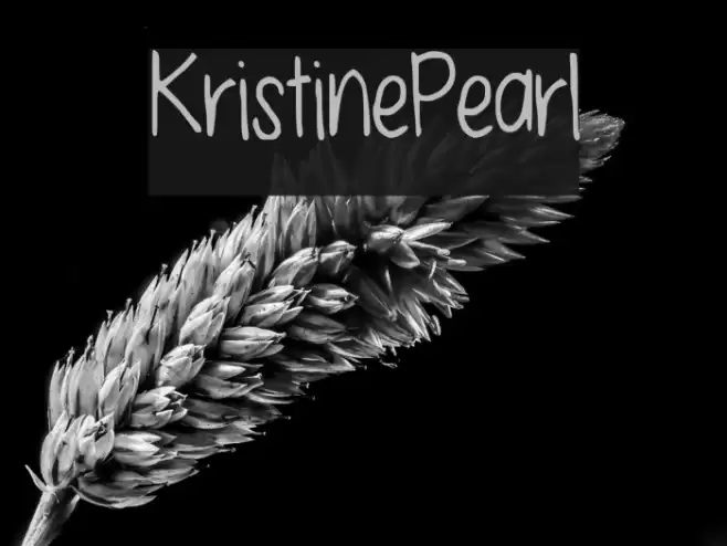 Kristine_Pearl Font examples