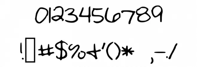 Kristinprint Font OTHER CHARS