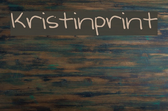 Kristinprint Font examples