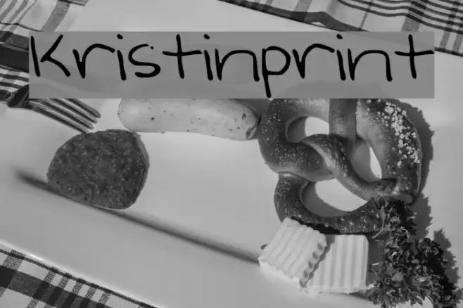 Kristinprint Font examples