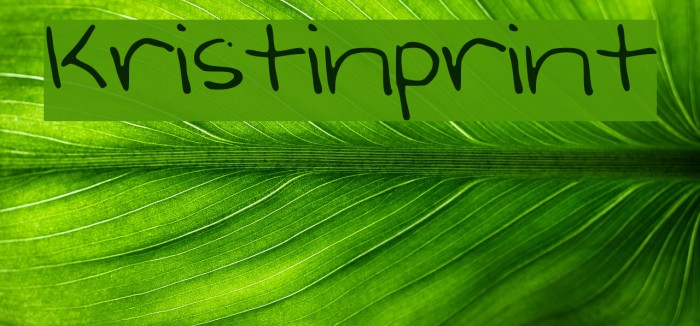 Kristinprint Font examples