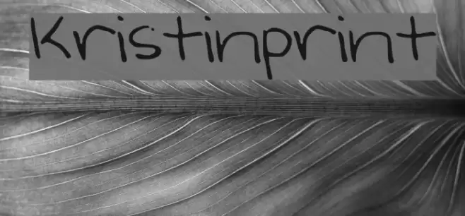 Kristinprint Font examples