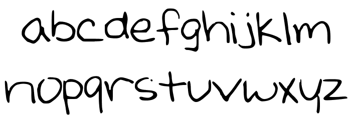Kristinprint Font LOWERCASE