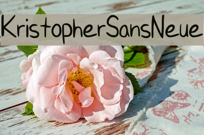 KristopherSansNeue Font examples