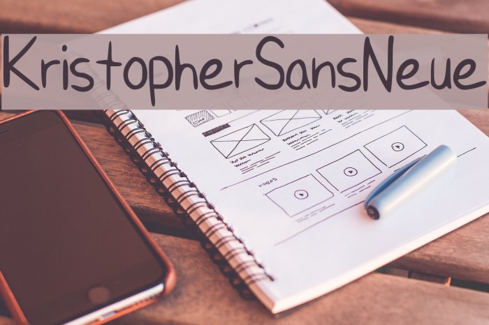 KristopherSansNeue Font examples