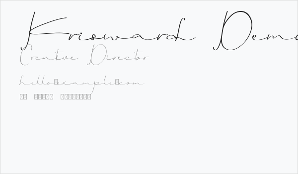 Krisward Demo Business Card
