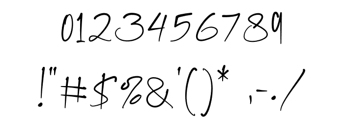 Krittany Signature Regular Font OTHER CHARS