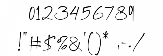 Krittany Signature Regular Font OTHER CHARS