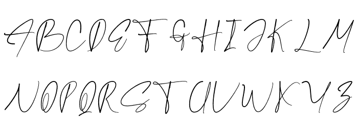 Krittany Signature Regular Font UPPERCASE