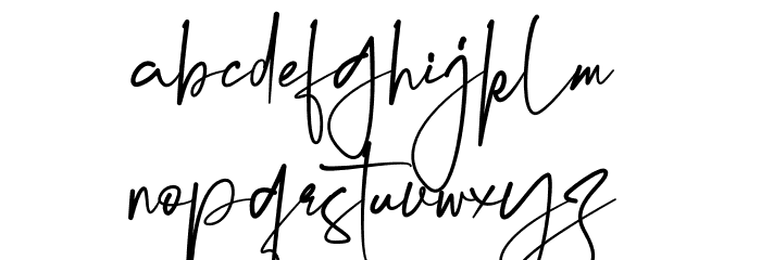 Krittany Signature Regular Font LOWERCASE