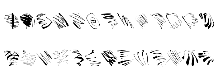 KritzelBirds Font LOWERCASE