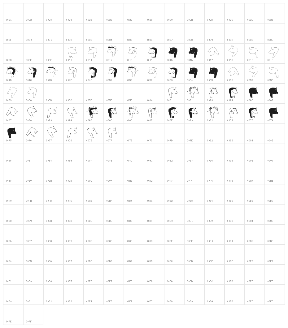 Krizzeleyn Character Map
