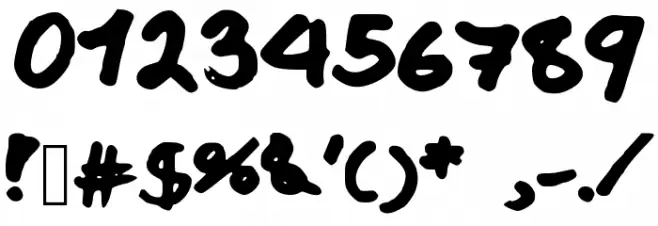 Krizzy Schriftart Anderer Schreiben