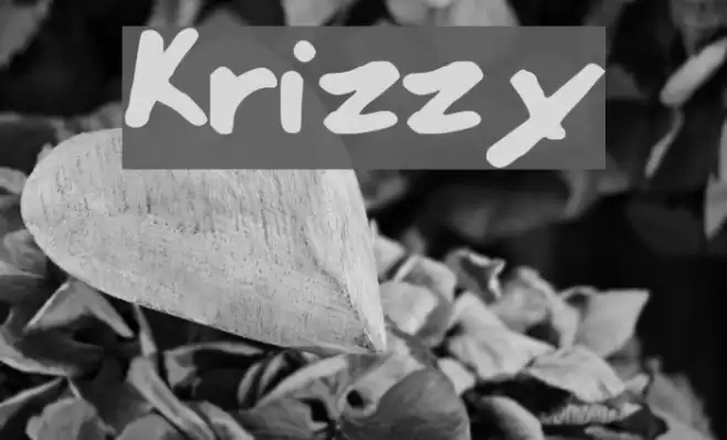 Krizzy Schriftart examples