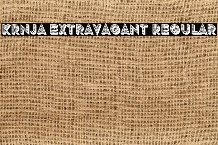 Krnja Extravagant Regular Example 3
