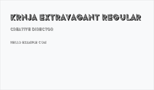 Krnja Extravagant Regular Business Card