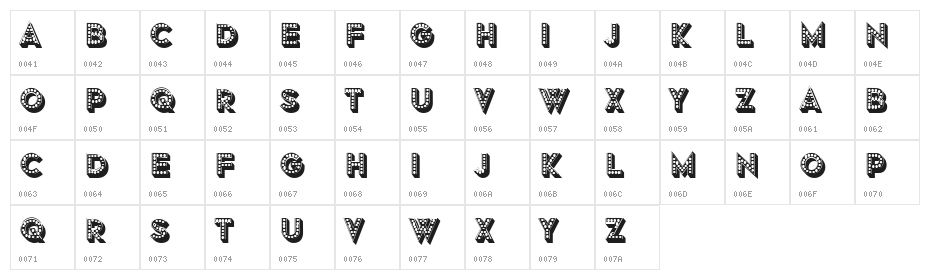 Krnja Regular Character Map