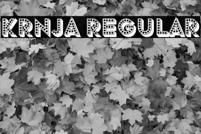 Krnja Regular Schriftart examples