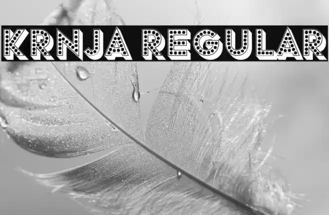 Krnja Regular Schriftart examples