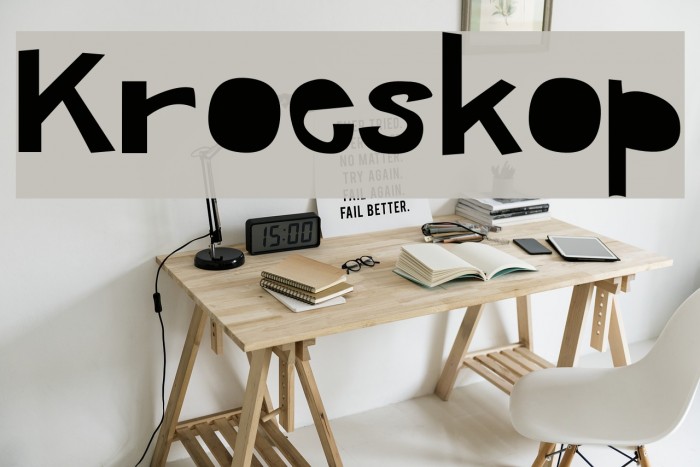 Kroeskop Font examples