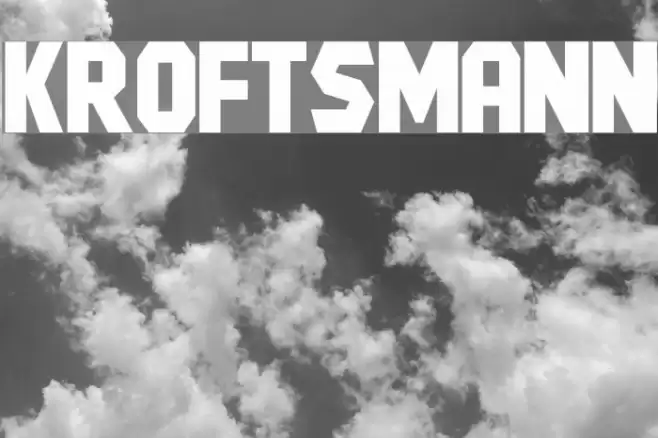 Kroftsmann Font examples