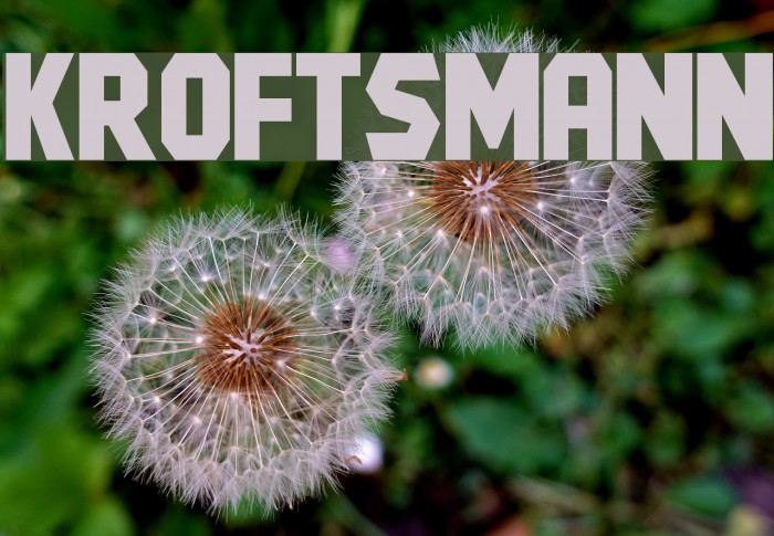 Kroftsmann Шрифта examples