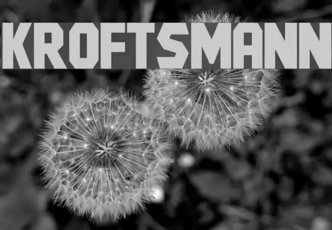 Kroftsmann Font examples