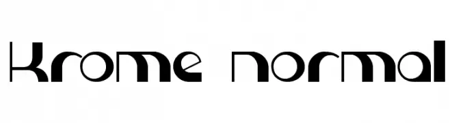 Krome normal  Frei Schriftart Herunterladen