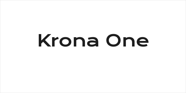 Krona One Logo