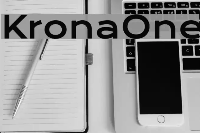 KronaOne Font examples