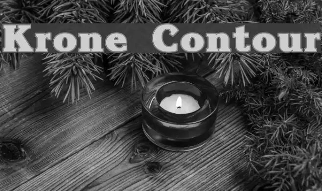 Krone Contour Font examples
