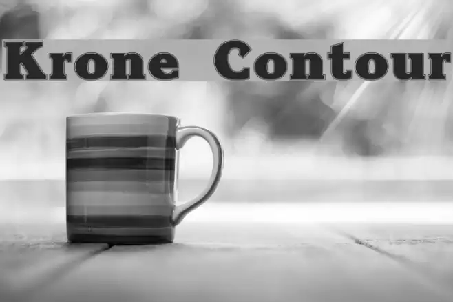 Krone Contour Font examples