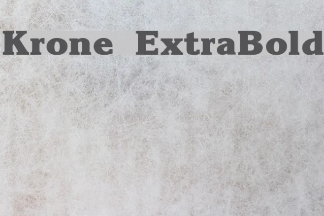 Krone ExtraBold Example 1