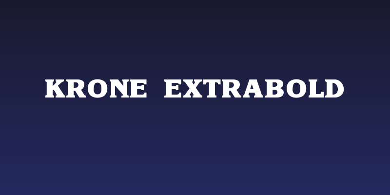 Krone ExtraBold Social Header