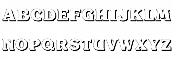 Krone Shadow Schriftart Groß