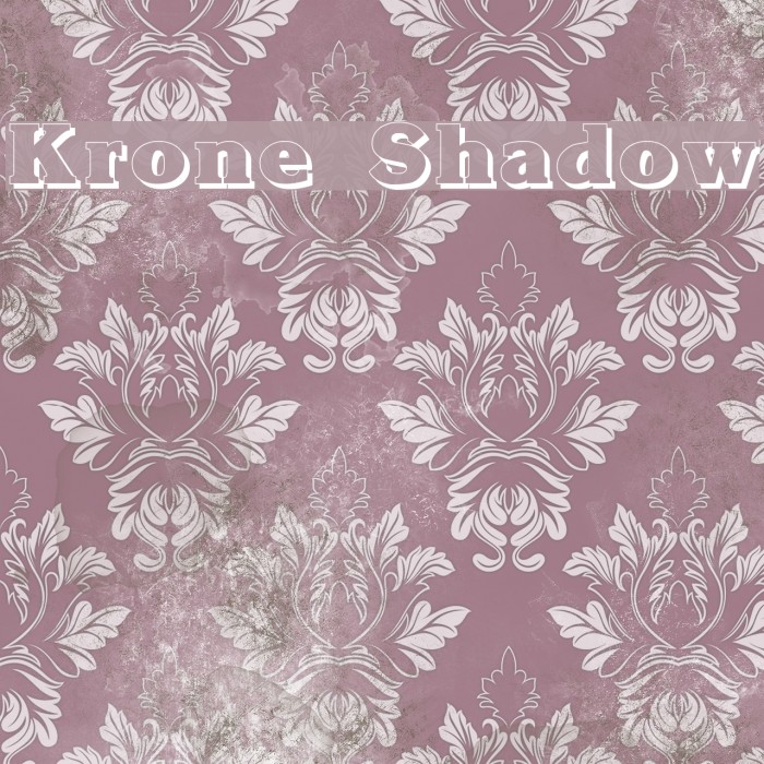 Krone Shadow Font examples