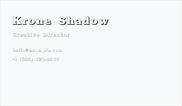 Krone Shadow Business Card