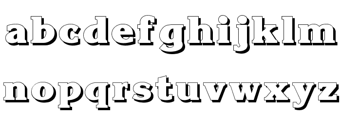 Krone Shadow Font LOWERCASE