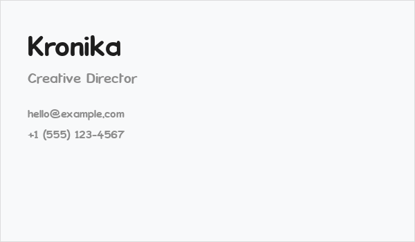 Kronika Business Card