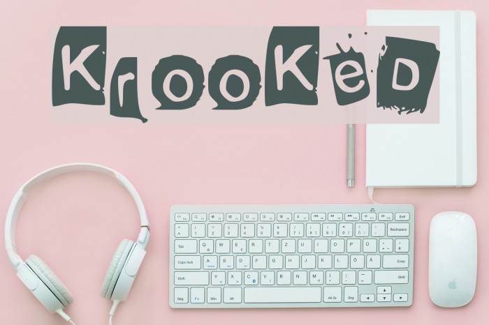 KrooKed Font examples