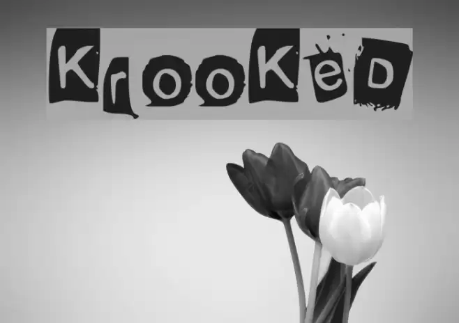 KrooKed Font examples