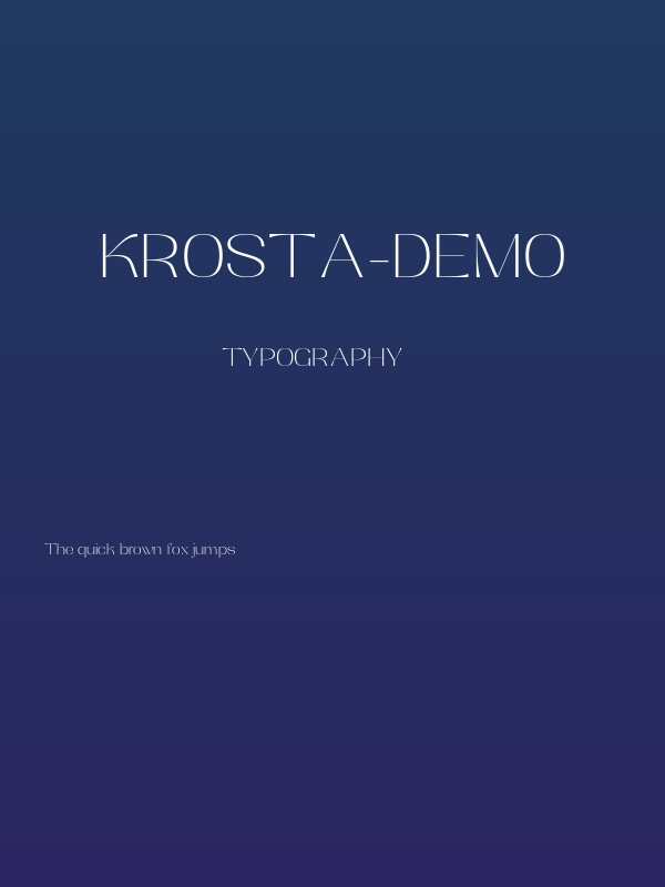 Krosta-Demo Poster