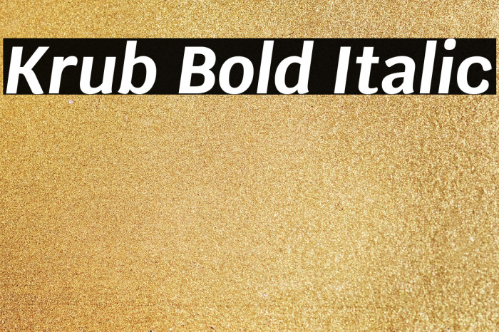 Krub Bold Italic Example 1