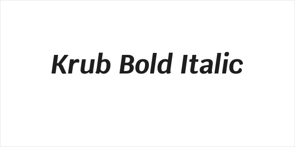 Krub Bold Italic Logo