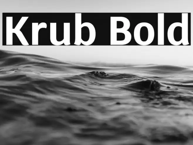 Krub Bold Font examples