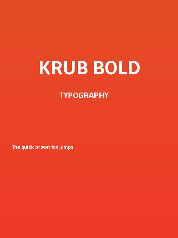 Krub Bold Poster