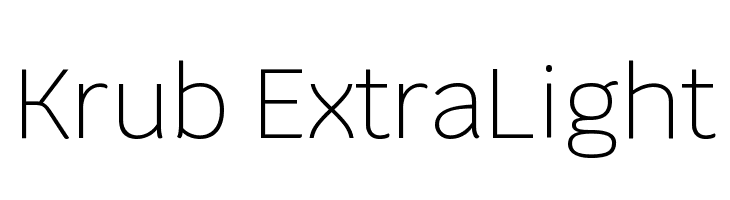 Krub ExtraLight  Fuentes Gratis Descargar