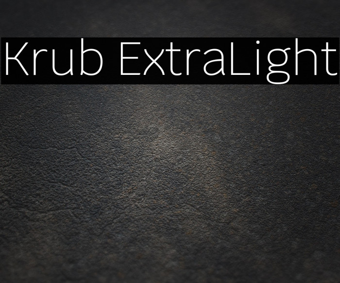 Krub ExtraLight Font examples