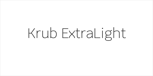 Krub ExtraLight Logo